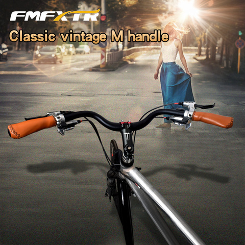 Bicycle Retro Vintage Bent Handlebar City Bike Fixed Gear Handlebar 25.4/31.8mm Bike Riser Handlebar Bike Parts 540/600/640MM ► Photo 1/6