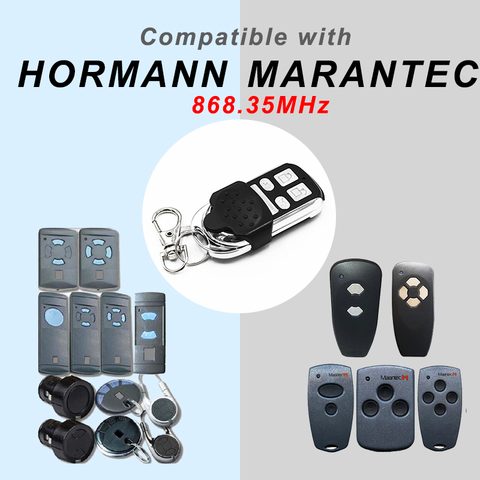 HORMANN 868 HSM2 HSM4 HSE2 MARANTEC Digital 384 D302 D304 868 MHz Remote Control for Gate Garage Door ► Photo 1/6