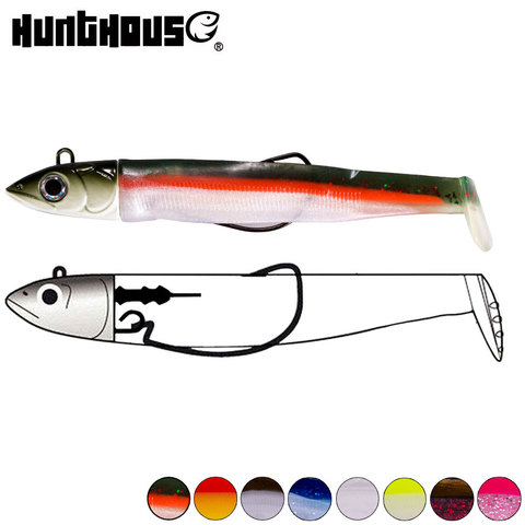 Hunthouse black minnow 7g/25g/40g/40g/60g/120g easy shiner fishing lure soft lure lead jig bait bass pike fishing leurre souple ► Photo 1/6