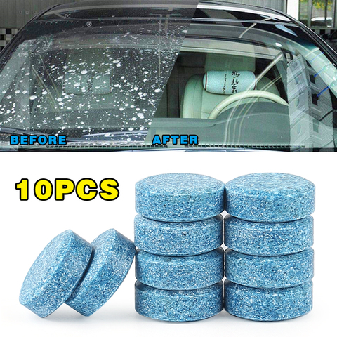 10pcs/Set Multifunctional Concentrated Effervescent Tablet Blue Glass Window Cleaner For Auto and Household Cleaning Drop Ship ► Photo 1/6