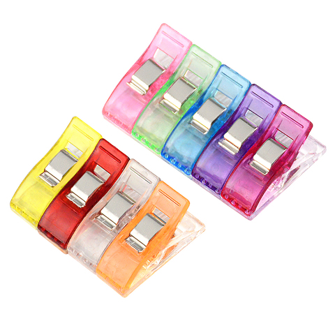 10pcs Job Foot Case Multicolor Plastic Clips Hemming Sewing Tools Sewing Accessories Sewing DIY Crafts Patchwork Sewing Clip ► Photo 1/4