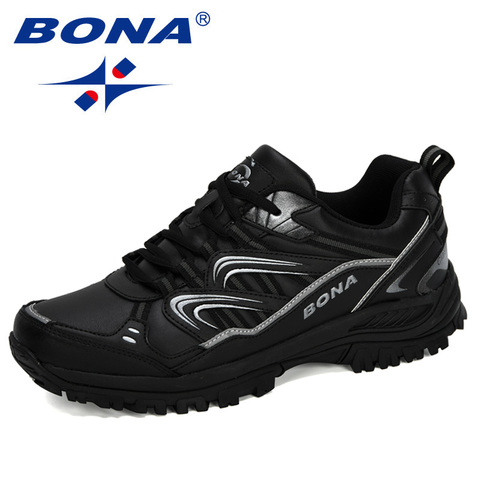 BONA 2022 New Designers Hiking Shoes Male Mountain Climbing Trekking Shoes Man Cow Split Sport Walking Shoes Men Trendy Sneakers ► Photo 1/6