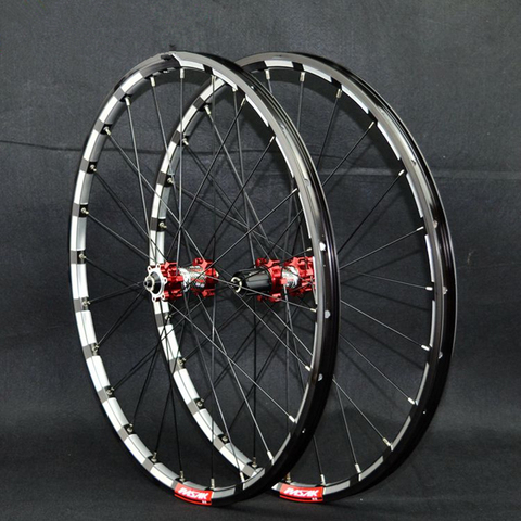 PASAK MTB Mountain Bike Bicycle Milling trilateral CNC bearing hub ultra light wheel wheelset Rim ► Photo 1/6