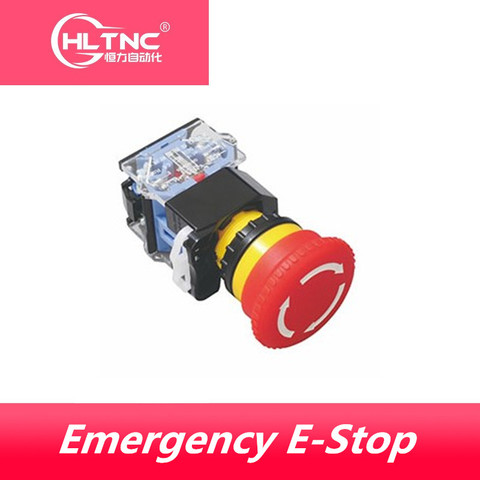 2 pc  Emergency E-Stop Red Sign 22mm  Emergency Stop Mushroom Pushbutton Switch ► Photo 1/2