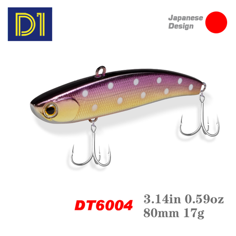 D1 VIB Fishing Lures Koume 80 Hard Bait Artificial Sinking Mute Winter Ice Fishing Vibration Bait For Bass Pike DT6004 ► Photo 1/6
