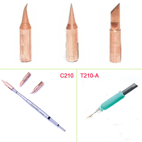 OCNRUX Soldering Iron Tips Specialized Replaceable Adapter for JBC T210-A Handle C210020 C210018 C210002 Copper Material ► Photo 1/6