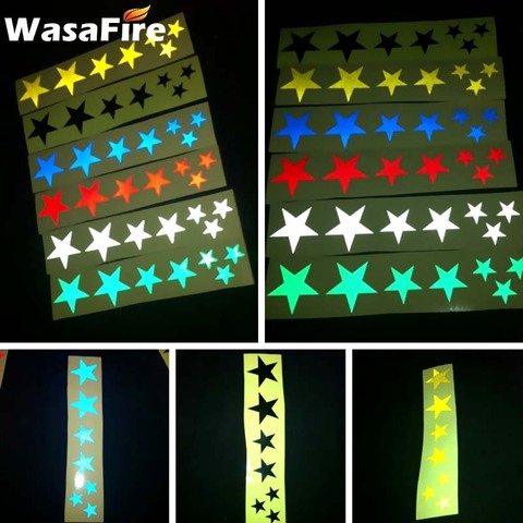 Mountain Bike Reflective Sticker Bike Frame Wheel Star Decal Fluorescent Stickers Cycling Reflector Bicycle Accessories ► Photo 1/6