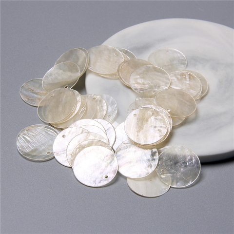 Natural transparent round shell pieces for jewelry making earring loose bulk  shell charm beads Accessories handmade jewelry diy ► Photo 1/6