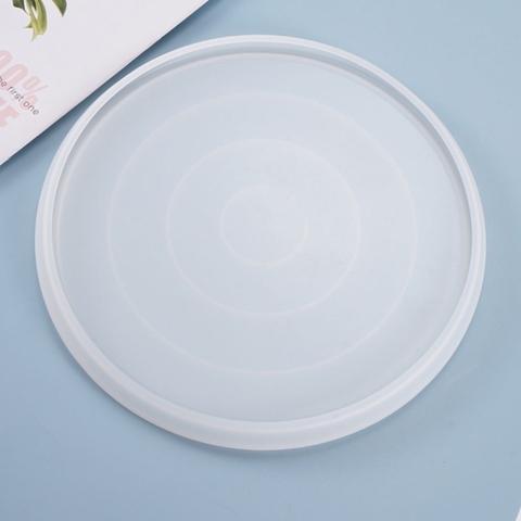 Crystal Epoxy Resin Mold Coaster Round Tray Mirror Plate Casting Silicone Mould 54DC ► Photo 1/6