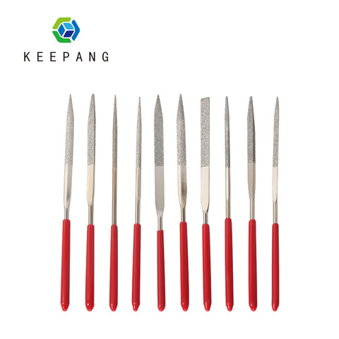 10Pcs Mini 140*3mm Needle File Set Diamond Handy Tools for Ceramic Glass Gem Stone Hobbies Crafts and 3D printing models ► Photo 1/6