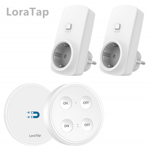 LoraTap Mini Remote Control Outlet Plug Adapter for Lights and