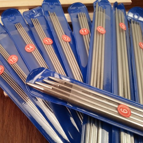 Free Shipping  44pcs/set 35cm Double stainless steel Straight knitting needles set  Size 6-16 ► Photo 1/5