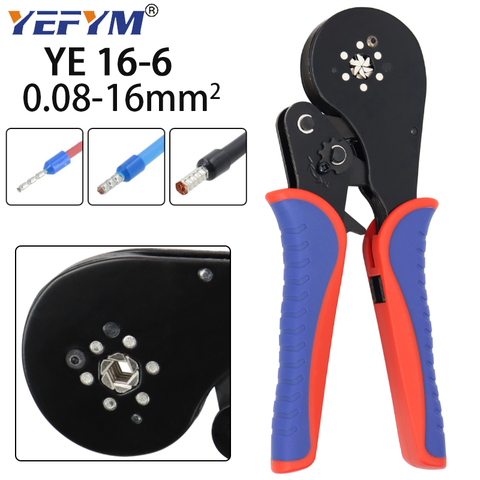 0.08-16mm2 YE 16-6 Tubular terminal crimping tools with 1200pcs/box terminals New mini pliers precision electrical clamps set ► Photo 1/6