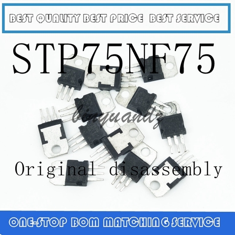 10PCS/LOT  STP75NF75 P75NF75 TO-220 TO220 75NF75 Original disassembly ► Photo 1/1