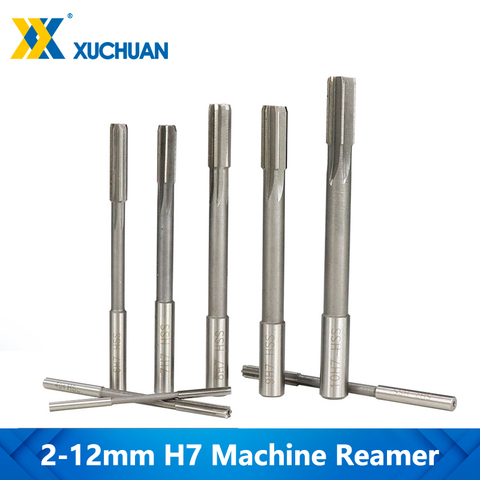 2.0-12mm H7 Machine Reamer High Speed Steel Milling Reamer Straight Shank Chucking Reamer ► Photo 1/6