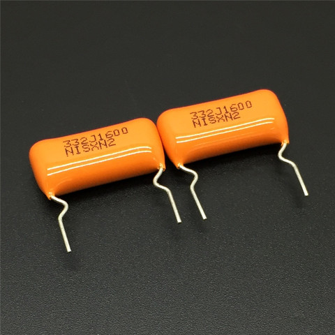 10Pcs/100Pcs NISSEI CBB capacitor MPE 332J1600 1600V 332 J 5% 3300pF 3.3nF Pitch=15mm Metallized polypropylene film capacitor ► Photo 1/2