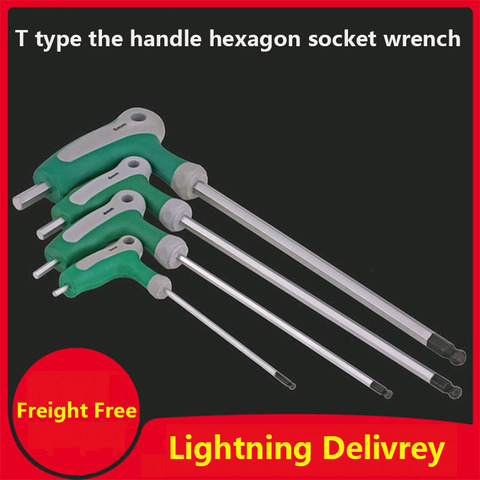 Hex Key Wrench T Handle Inner Hexagon Wrench 2.0mm 2.5mm 3mm 4mm 5mm 6mm 8mm 10mm CR-V Chrome-Vanadium Steel Hand Tool Spanner ► Photo 1/6
