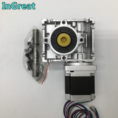 Nema23 Stepper Motor  w/Worm Gearbox RV030 Speed Reducer 10:1 14mm Output 3A 56MM 1.2NM 172Oz-in  Convert 90 Degree CNC Router ► Photo 1/5