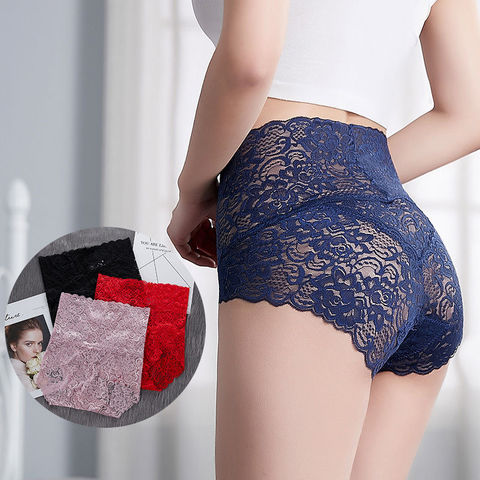 Sexy Lace Shapers Panties Europe Women Seamless Hip Raise Slimming Tummy Control Briefs Transparent 3XL Plus Size Lingerie ► Photo 1/6