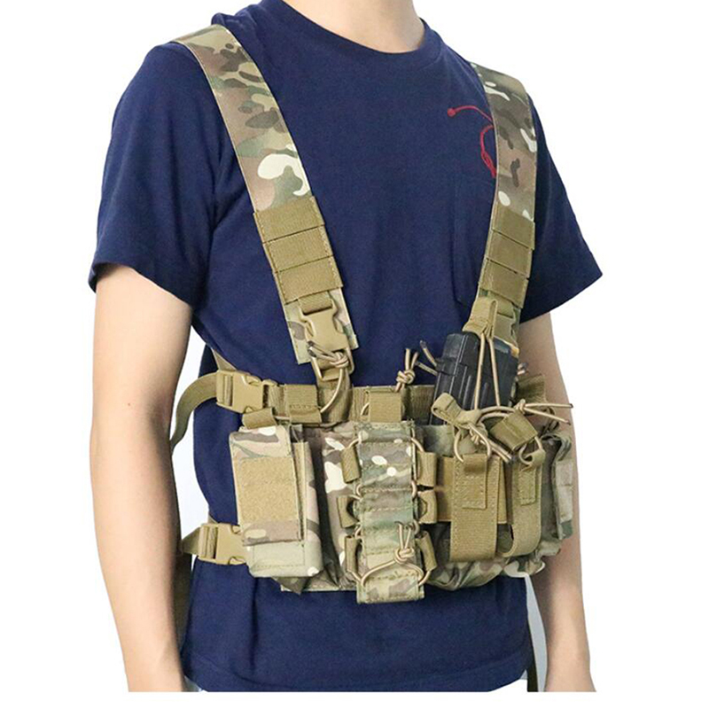 Tactical Vest Airsoft Paintball Carrier Chest Rig Pouch Lightweight Vest Bag 