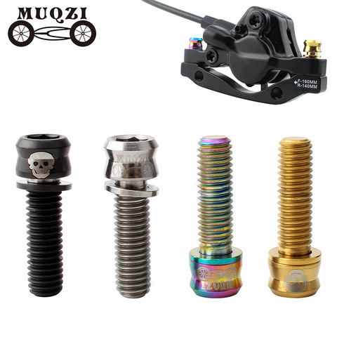 MUQZI 4PCS Bicycle M6*17/19 Disc Brake Handlebar Stem Screw Titanium Alloy Brakes Lever Bolt  Mtb Road Fixed Gear ► Photo 1/6