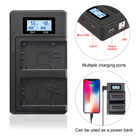 NP-FH50 NP-FH100 NP-FP50 NP-FP90 NP-FV50 NP-FV100 NP-FH40 USB charger For Sony a230 a290 a330 a380 a390 Camera Battery charger ► Photo 1/6