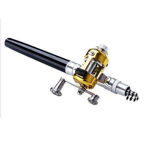 Mini Pocket Portable Aluminum Alloy Telescopic Pen Fishing Rod Pole ► Photo 1/6