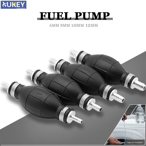 6/8/10/12mm Manual Fuel Pump Line Hand Primer Bulb Petrol Diesel Liquid Oil Gas Water Tansfer Rubber Tube Aluminum For Car Boat ► Photo 1/6