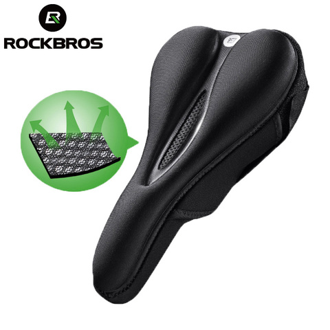 ROCKBROS Bicycle Saddle Hollow Breathable MTB Bike Silicone Seat Cushion Cover Mat Silica gel Saddles Cycling Accessories ► Photo 1/6
