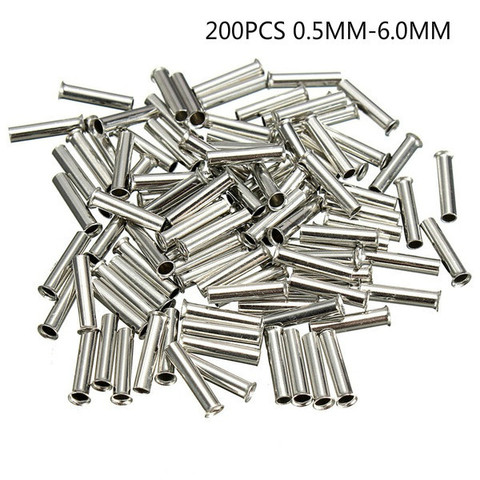100Pcs Tin-coated Copper Material Uninsulated Terminal 0.5mm2-6.0mm2 Bootlace Ferrules Cord End Electrical Cable Crimp Connector ► Photo 1/6