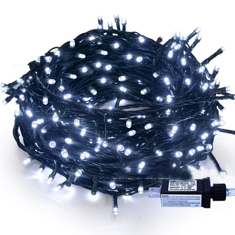 Thrisdar 100M 1000LEDS Green Wire Christmas Fairy Starry String Lights 8 Modes Outdoor Xmas Wedding Party Twinkle Garland Light ► Photo 1/6