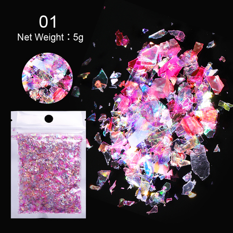 1 Bag Holographics Sequins For Nails Irregular Star Love Round Pattern Colorful Powder Flakes Paillette Tool Nail Art Decoration ► Photo 1/6