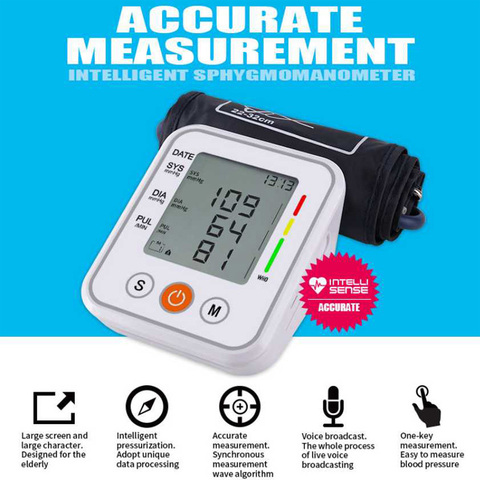 Household Sphygmomanometer Portable Tonometer Blood Pressure Monitor Arm Band Type Digital Electronic Mini Blood Pressure Meter ► Photo 1/6