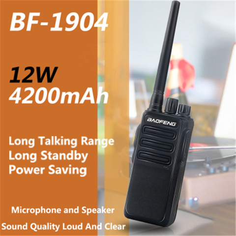 Baofeng Walkie Talkie BF-1904 12W UHF 2way Ham Radio Dual Band Mobile Radios Handheld BF1904 hf Transceiver Long Distance 2022 ► Photo 1/6