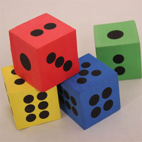 1 Pieces 6.3*6.3*6.3cm Big EVA Foam Dot Dice for Math Teaching Toy Educational Camping Hiking Playing Dice Cube ► Photo 1/6