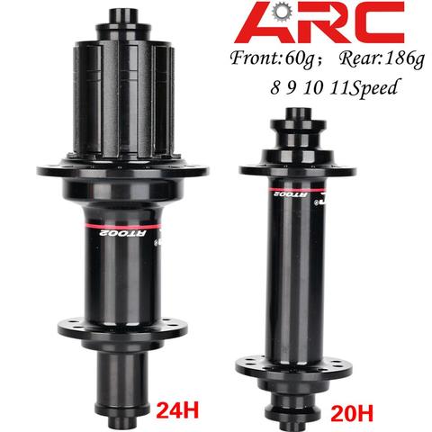 ARC 002 front and rear wheels Road bike hub ultra-light sound big 20/24 hole bearing NBK Palin folding bike 244g/pair 11S ► Photo 1/6