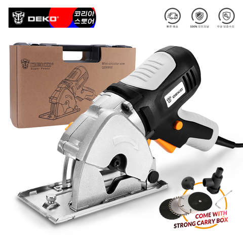 DEKO Mini Circular Saw Handle Power Tools, 4 Blades, BMC BOX Electric Saw with Personal Safety and Electrical Safety System ► Photo 1/6