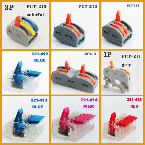 wire connector mini fast power connector Universal push Connector plug in wire terminal block electrical push in cable connector ► Photo 1/6