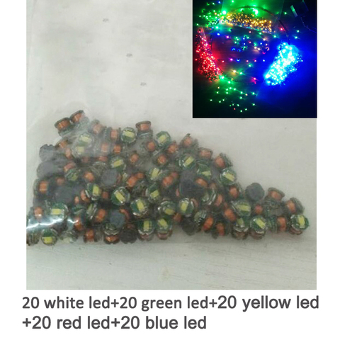 100pcs/lot For Wireless Power Supply Wireless Charging Module Red Yellow Blue Green White  Mix Colors Leds ► Photo 1/1