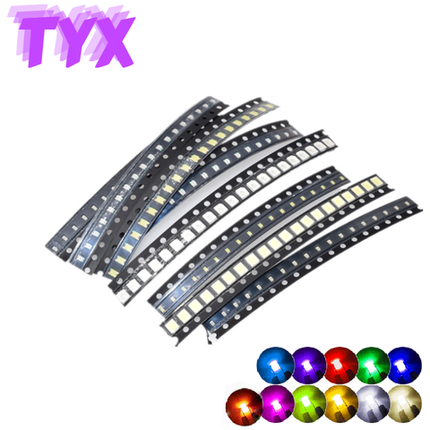 100pcs SMD LED 0402 0603 0805 1206 LED Chip Light Emitting Diode Highlight Red Yellow Blue Green White Light Orange Lamp Beads ► Photo 1/2