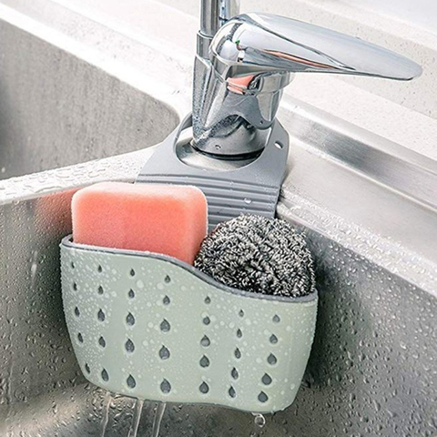 Sink Shelf Soap Sponge Drain Rack Bathroom Holder Kitchen Storage Suction Cup Kitchen Organizer Sink Kitchen Accessories ► Photo 1/6