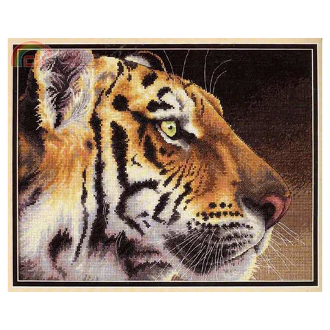 Lovely Gold Collection Counted Cross Stitch Kit Regal Tiger Head Rare Beauty dim 35171 ► Photo 1/6