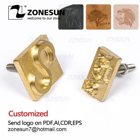 ZONESUN Christmas DIY Custom Logo mold, stamping copper mold with foil paper printing , Xmas Wood Cake Leather Embos Stamp ► Photo 1/6