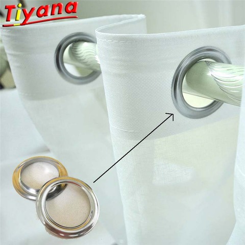 Wholesal Eyelet Curtain Rings Curtain Grommet Top Silvery Metal Ring Header Curtain Accessories  Be Assembled With A Press *VT ► Photo 1/6