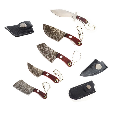 5Pcs Keychain Knife Set Small Mini Portable Pocket Knife Kitchen Knife Set Hand Tool Peeler Tool Crafts Gift Dropship Supplier ► Photo 1/6