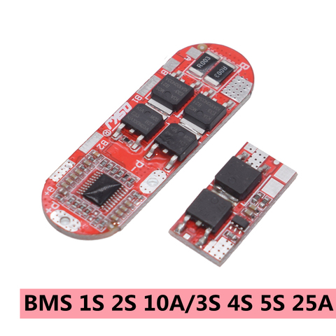 BMS 1S 2S 10A 3S 4S 5S 25A Bms 18650 Li-ion Lipo Lithium Battery Protection Circuit Board Module Pcb Pcm 18650 Lipo Bms Charger ► Photo 1/6