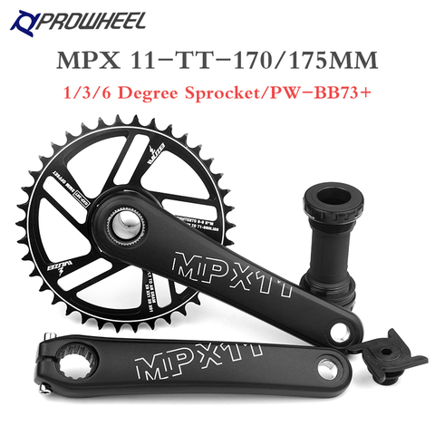 PROWHEEL Crankset 170MM 175MM Bicycle Chainring 30T 32T 34T 36T 38T 40T 42T Narrow Wide Bike MTB Sprocket For SRAM SHIMANO Deore ► Photo 1/6