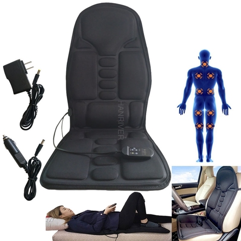 Practical Multifunctional Car Chair Body Massage Heat Mat Seat Cover Cushion Neck Pain Lumbar Support Pad Back Massager ► Photo 1/6