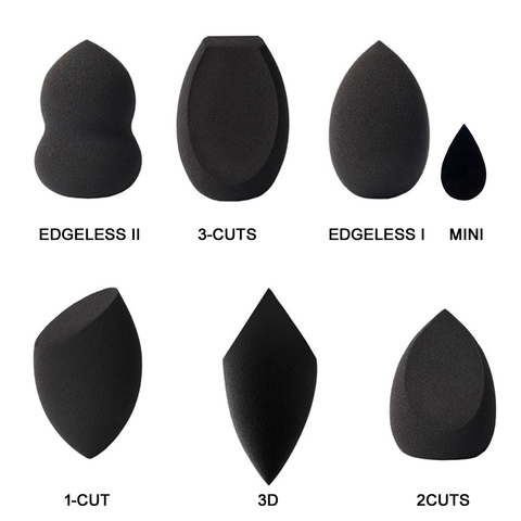 Pro-Series Black Makeup Sponge Blenders - Flawlessly Finish for Foundation Powder - Soft Latex-Free hydrophilic polyurethane ► Photo 1/6