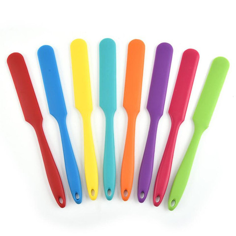 Long Handle Food Grade Non Stick Butter Cooking Silicone Spatula Set Cookie Pastry Scraper Cake Baking Silicone Spatula Smoother ► Photo 1/6